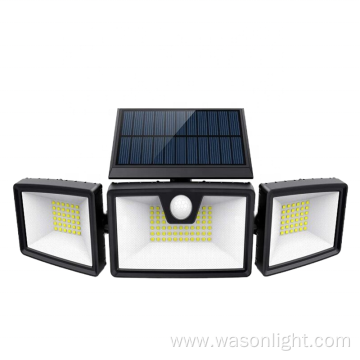 Custom OEM 132Led Flexible Adjustable Angle Wireless Outdoor Motion Sensor Activated Outdoor Solar Wall Lamp
